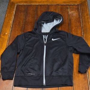 Nike Kids Black Hoodie with Gray Lining